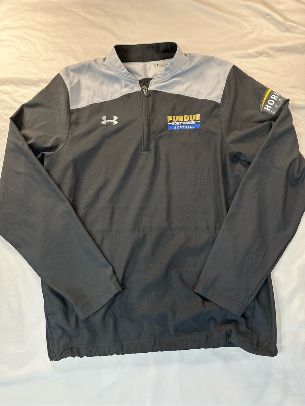 Under Armour Purdue Softball Gray & Light Gray Quarter-Zip Pullover